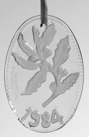 Val St. Lambert Christmas Ornament Mistletoe - With Box
