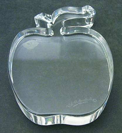 Val St. Lambert Figurines Apple Paperweight - No Box