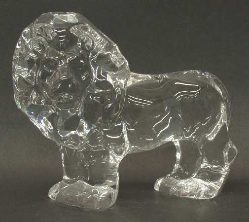 Val St. Lambert Figurines Lion - Boxed