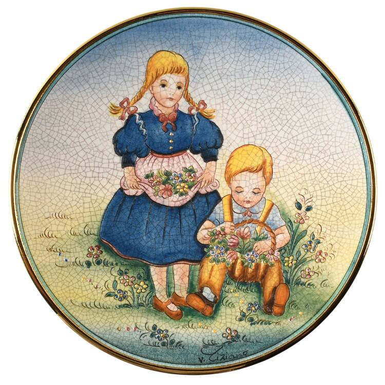 Veneto Flair Mothers Day Plate Daughter And Son - Boxed