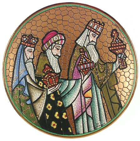 Christmas-Plate Three Kings - With Box