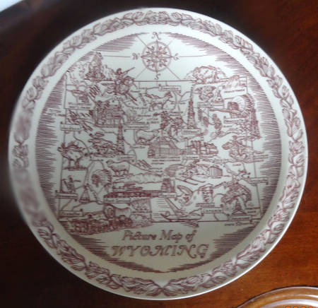 State Map Plate Wyoming - No Box-Wyoming Motif 1