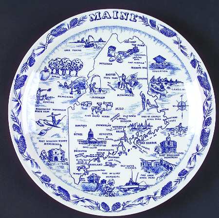 State Map Plate Maine - Maine, No Box