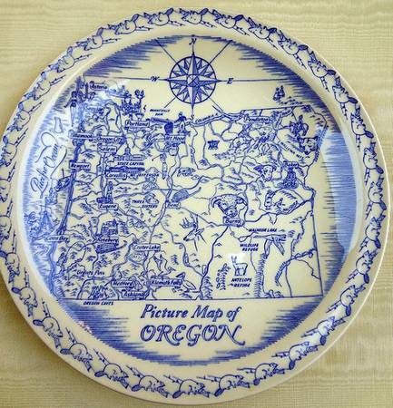 State Map Plate Oregon-Blue - Oregon, No Box