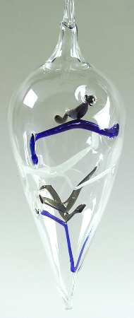 Vietri Crystal Christmas Ornament Clear Tear Drop Ornament - Boxed