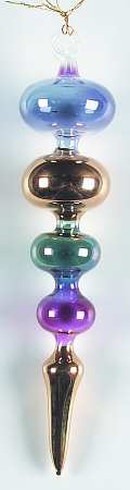 Vietri Crystal Christmas Ornament 4 Ball Spire - No Box