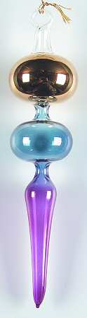 Vietri Crystal Christmas Ornament 2 Ball Spire - No Box