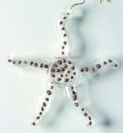 Vietri Crystal Christmas Ornament Starfish - No Box