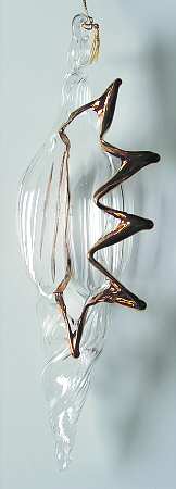 Vietri Crystal Christmas Ornament Conche Shell - No Box