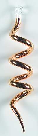 Vietri Crystal Christmas Ornament Gold Spiral - No Box