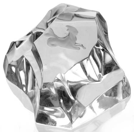 Val St Lambert Zodiac Rock Paperweight Capricorn - Boxed