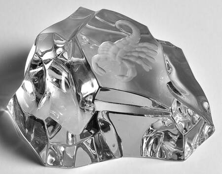 Val St Lambert Zodiac Rock Paperweight Scorpio - No Box