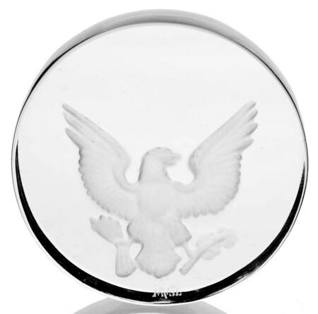 Val St Lambert Paperweight Federal Style Eagle - Boxed
