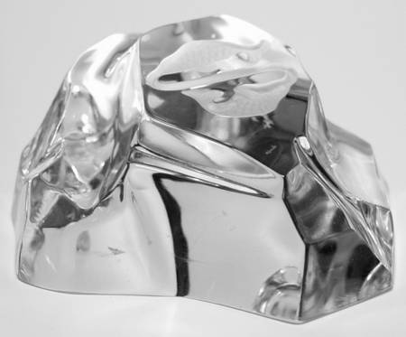 Val St Lambert Zodiac Rock Paperweight Pisces - Boxed