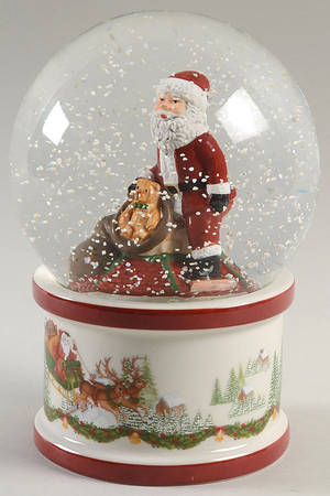 Christmas Toys Santa Snow Globe - Large - Boxed