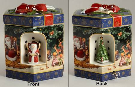 Christmas Toys Large Hex Gift Box --Blue - Boxed