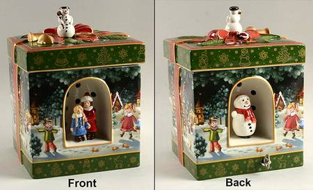 Christmas Toys Large Sq Gift Box- Green - Boxed