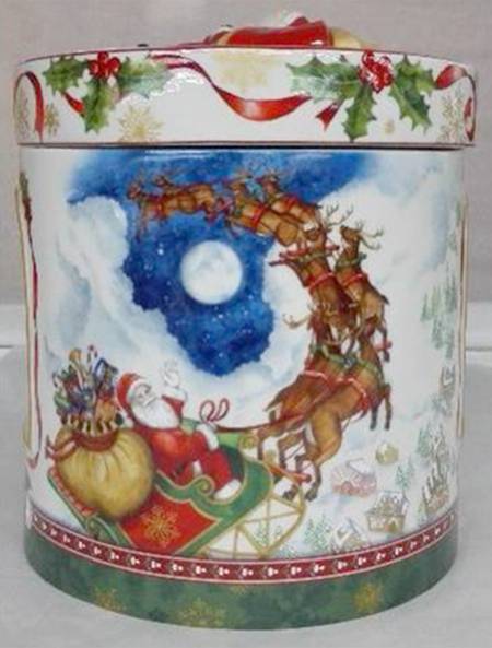Christmas Toys Lg Rnd Giftbox - Santa's Flight - Boxed