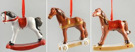 Nostalgic Ornaments Rocking Horse Ornaments S/3 - Boxed