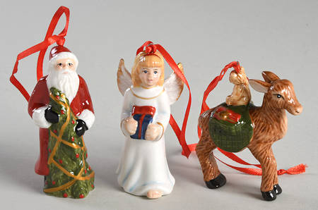 Nostalgic Ornaments Santa, Angel, Deer S/3 - Boxed