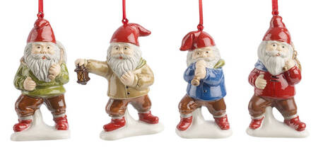 Nostalgic Ornaments Gnome Ornaments -- S/4 - Boxed