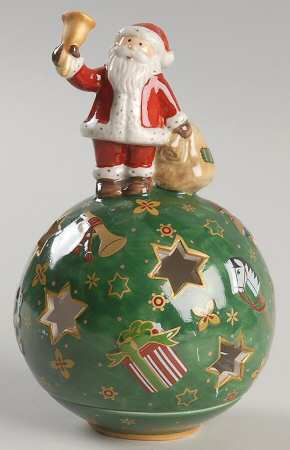 Christmas Light Ball Of Light: Santa With Bell - Boxed