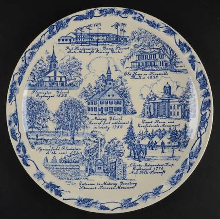 County Plates Liberty County Georgia - No Box-Georgia Motif 1