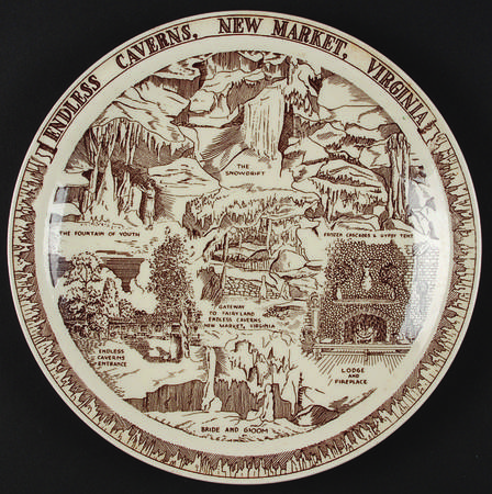 Parks Plates Endless Caverns New Market Virginia - No Box-Virginia Motif 1-Brown