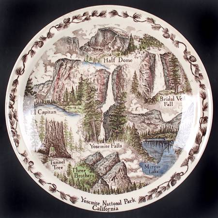 Parks Plates Yosemite National Park California - No Box-California Motif 2-Mult