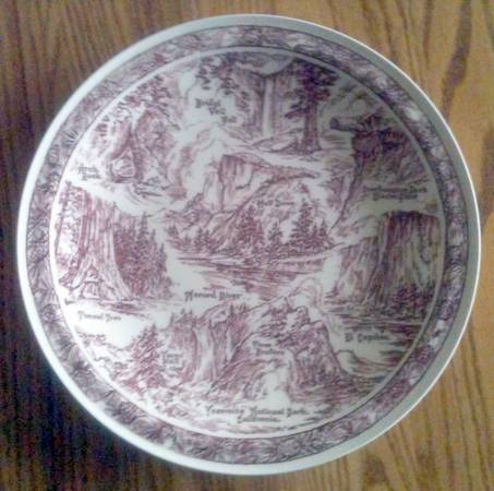 Parks Plates Yosemite National Park California - No Box-California Motif 1-Red