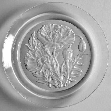 Vinardi Crystal Flower Plates Poppy - No Box