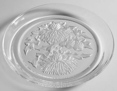 Vinardi Crystal Flower Plates Thistle - No Box