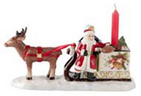 Nostalgic Christmas Market Santa And Sleigh - With Box