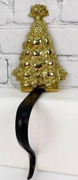 Brass Stocking Holders Christmas Tree - No Box