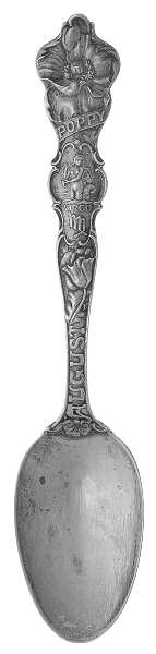 Birthday Zodiac Spoons August-Virgo-Poppy - No Box