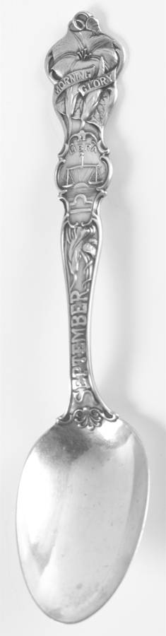 Birthday Zodiac Spoons September-Libra-Morning Glory - No Box