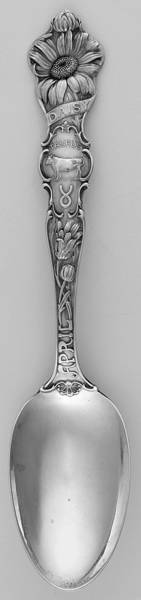 Birthday Zodiac Spoons April-Taurus-Daisy - No Box