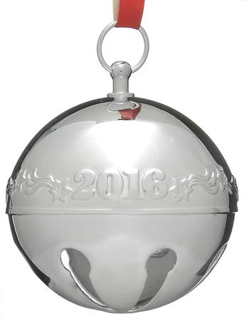 Sleigh Bell-Silverplate Ornament Stars & Ribbons - No Box