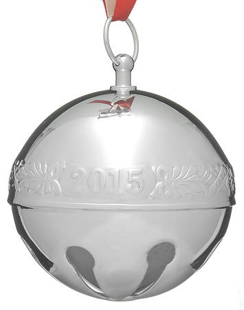 Sleigh Bell-Silverplate Ornament Candy Canes & Mistletoe - No Box