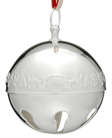 Sleigh Bell-Silverplate Ornament 2022 Doves And Holly - No Box