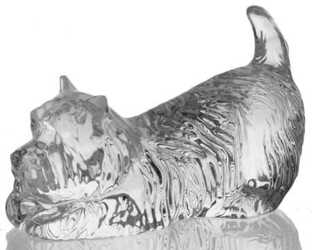 Waterford Crystal Figurine Westie Dog-Playing - No Box