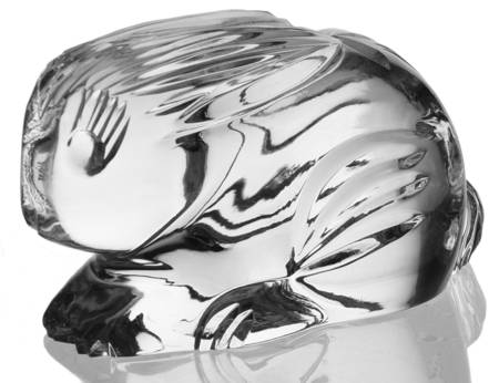 Waterford Crystal Figurine Bunny-Rabbit-Cut Lines On Ears And Eyes - Boxed