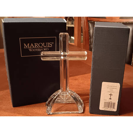 Waterford Crystal Figurine Standing Cross-Marquis/Engraveable - Boxed
