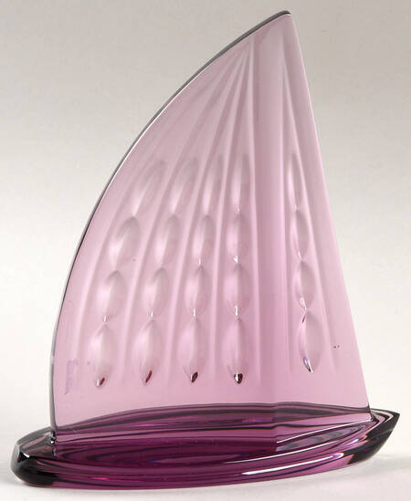 Waterford Crystal Figurine Sailboat-Amethyst - No Box