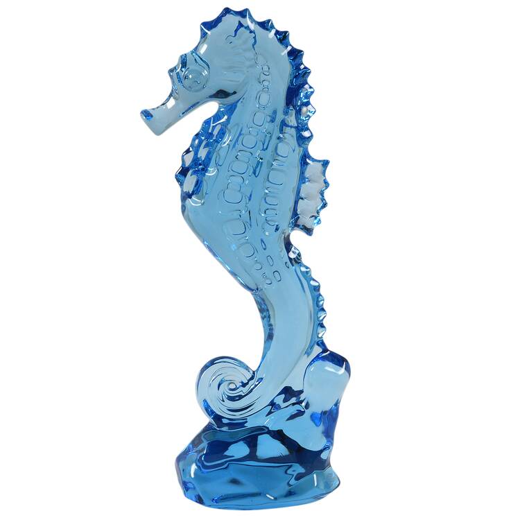 Waterford Crystal Figurine Seahorse Ocean Blue - Boxed