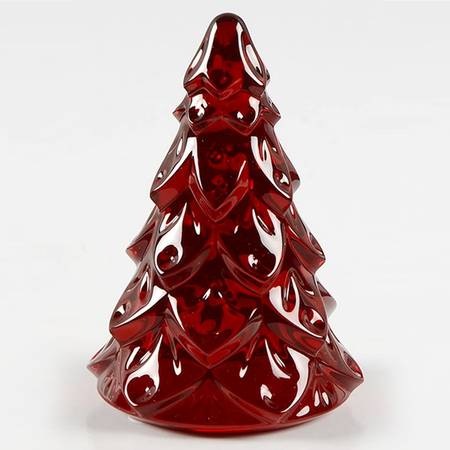 Waterford Crystal Figurine Christmas Tree - Red - Boxed