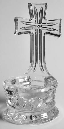 Waterford Crystal Figurine Cross Votive-Holy Water Font - Boxed