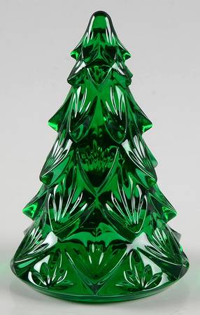 Waterford Crystal Figurine Christmas Tree - Green - No Box