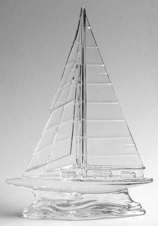 Waterford Crystal Figurine Sailboat-Clear - Boxed