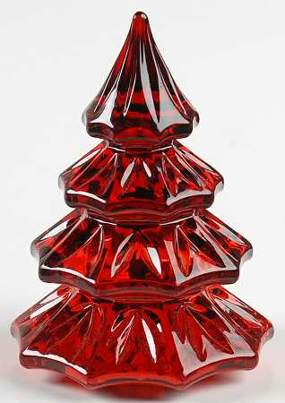 Waterford Crystal Figurine Christmas Tree-Red-Small - No Box